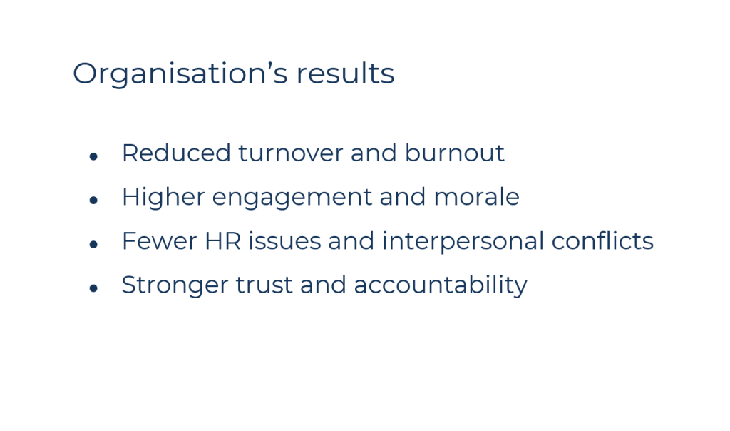SyncSkills Performance-Reveal-Organisation's results